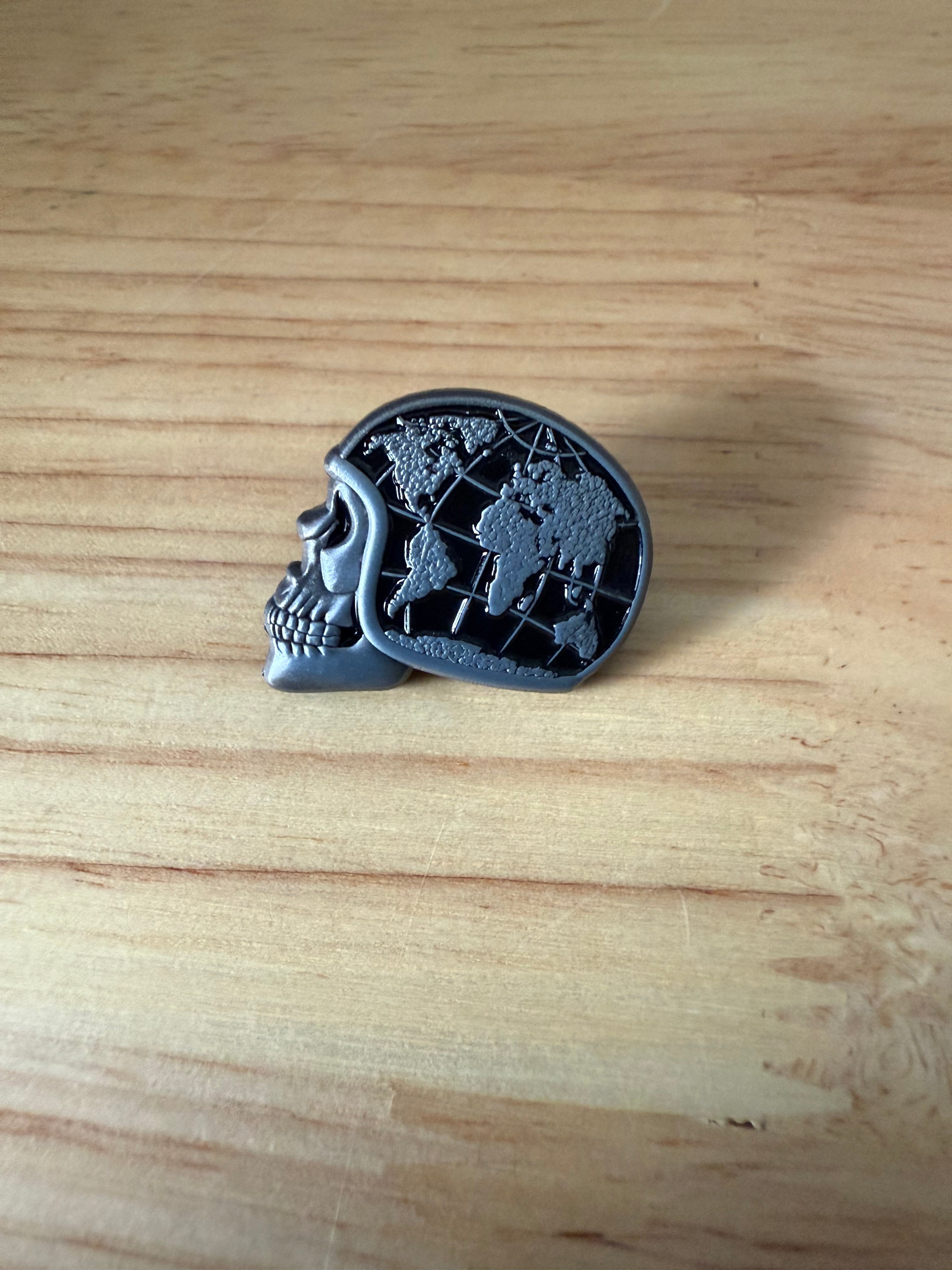 Black & Grey World Support Pin