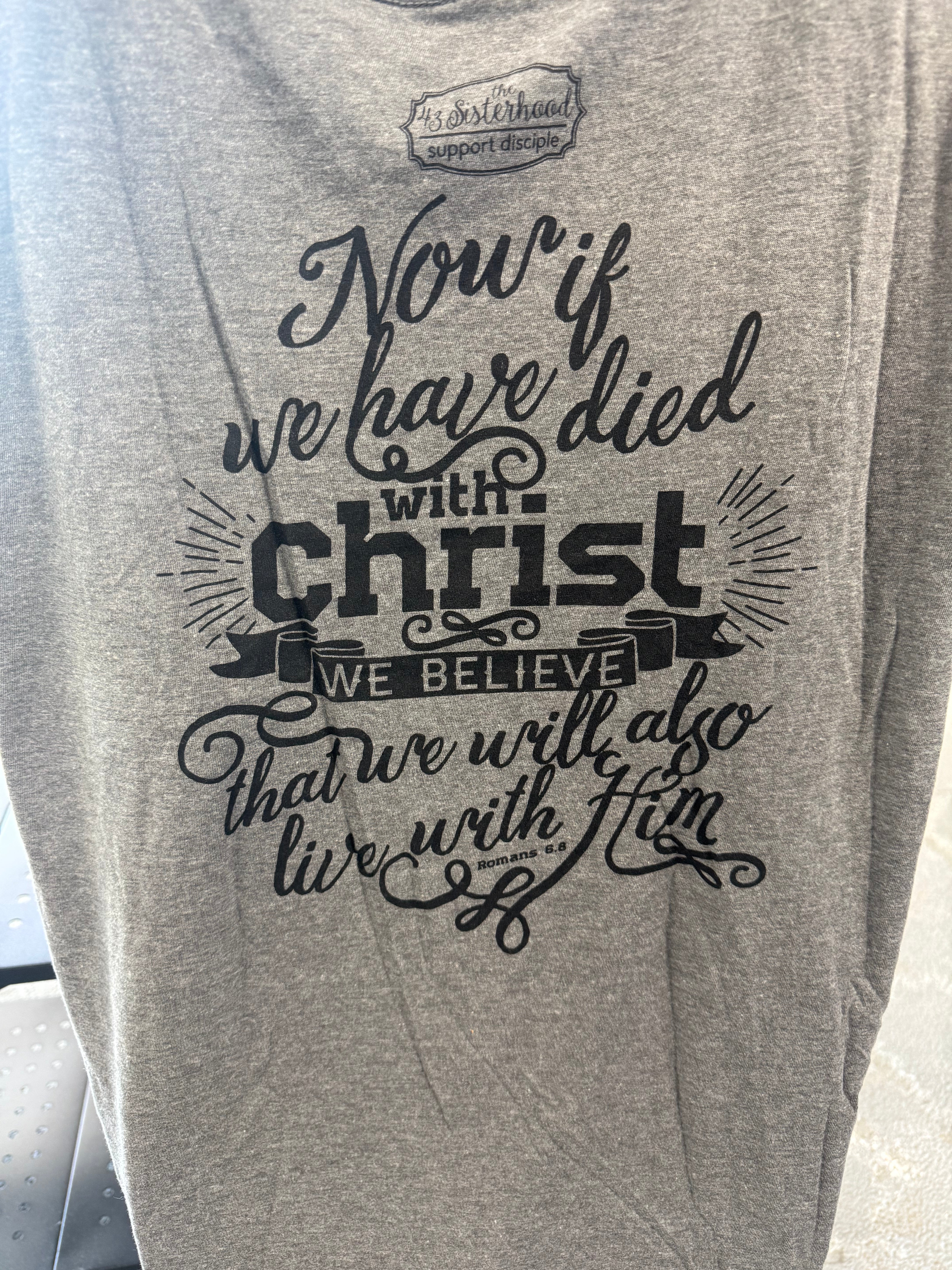 Ladies Support 888 V Neck Tee Shirt Grey