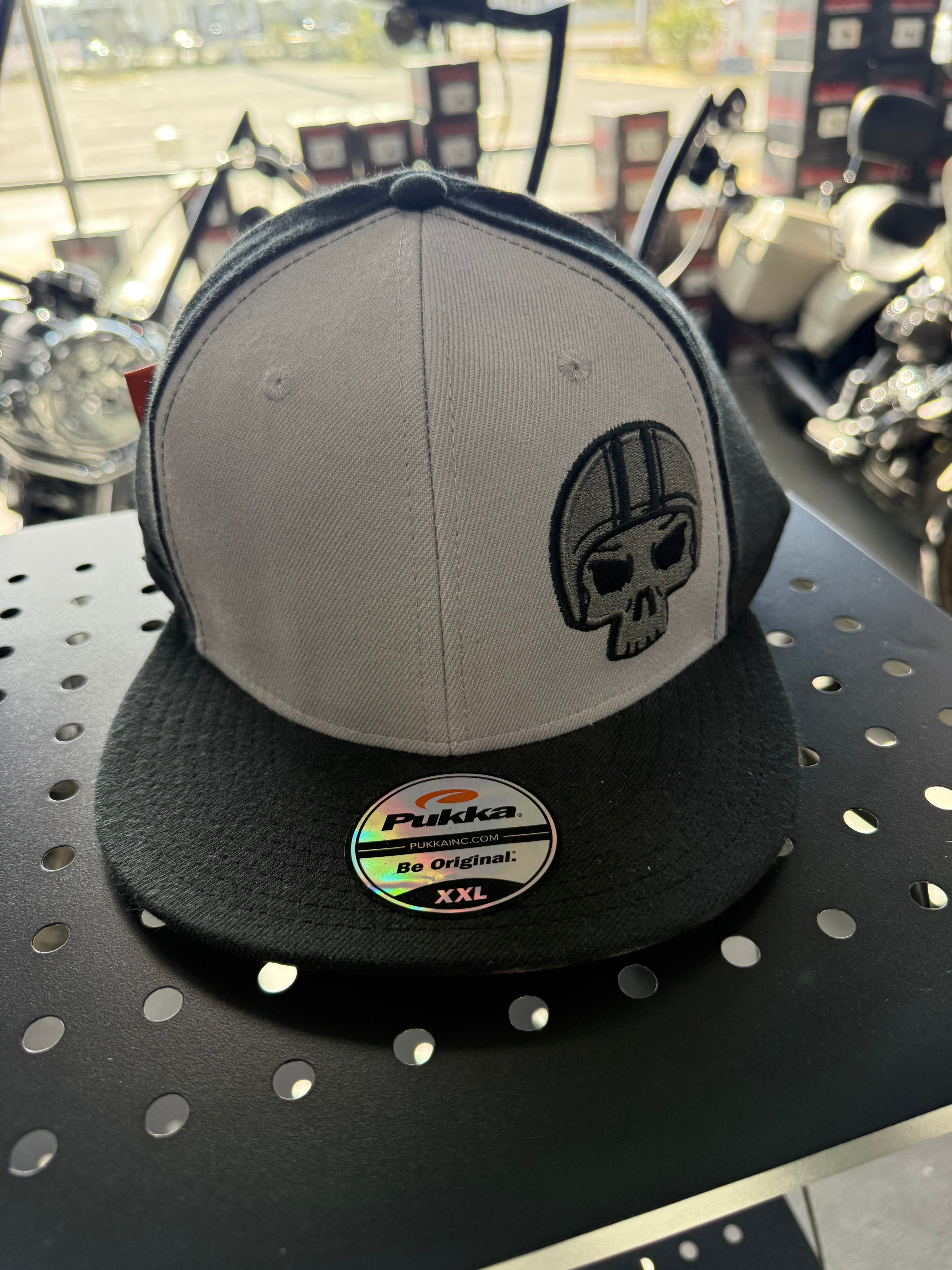 Support Lazarus Flatbill Flexfit Hat Black&Grey XXL