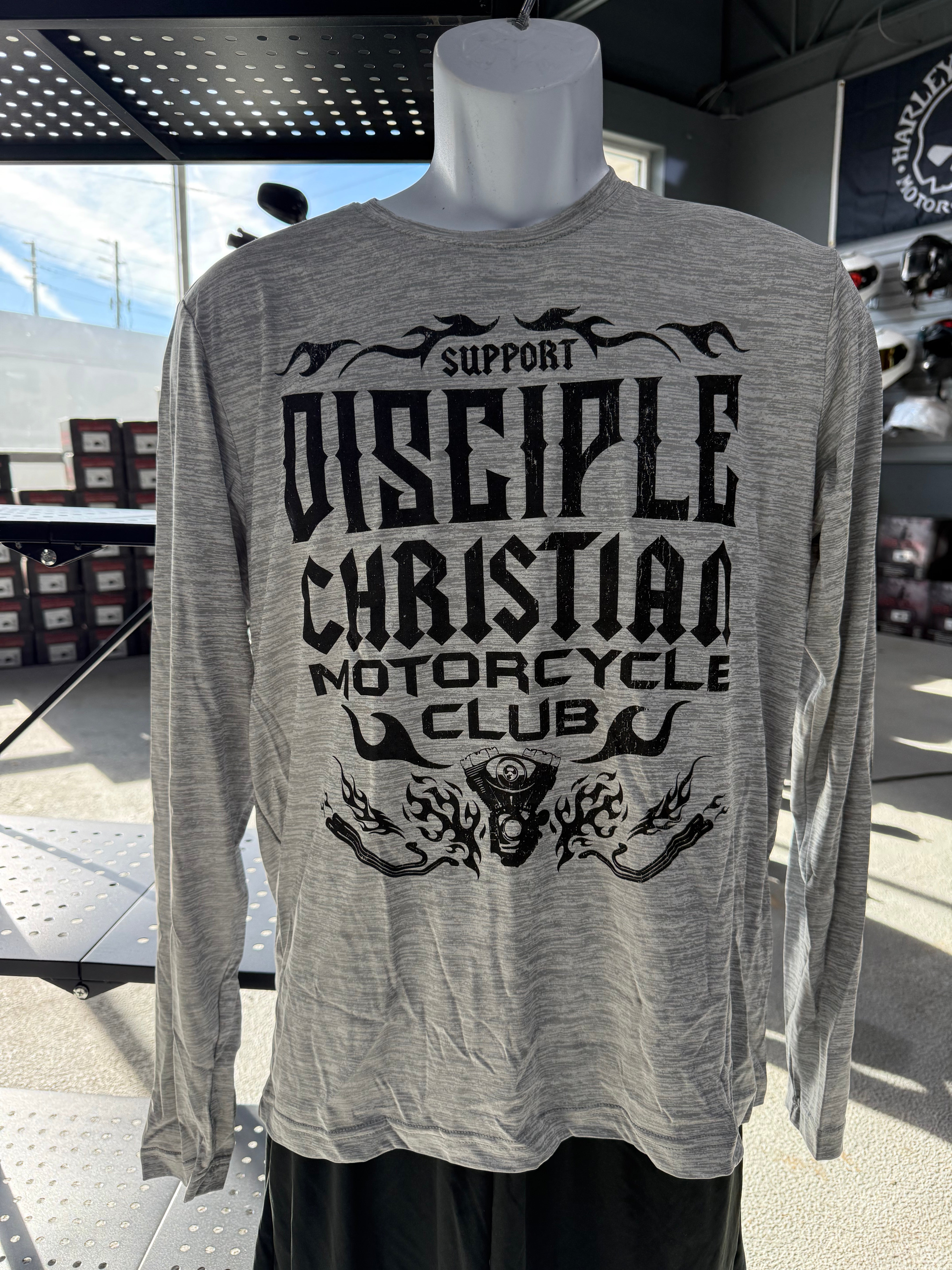 Support ‘Heavy Metal’ UV Long Sleeve Tee Grey