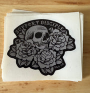 Support Skull and Roses Sticker
