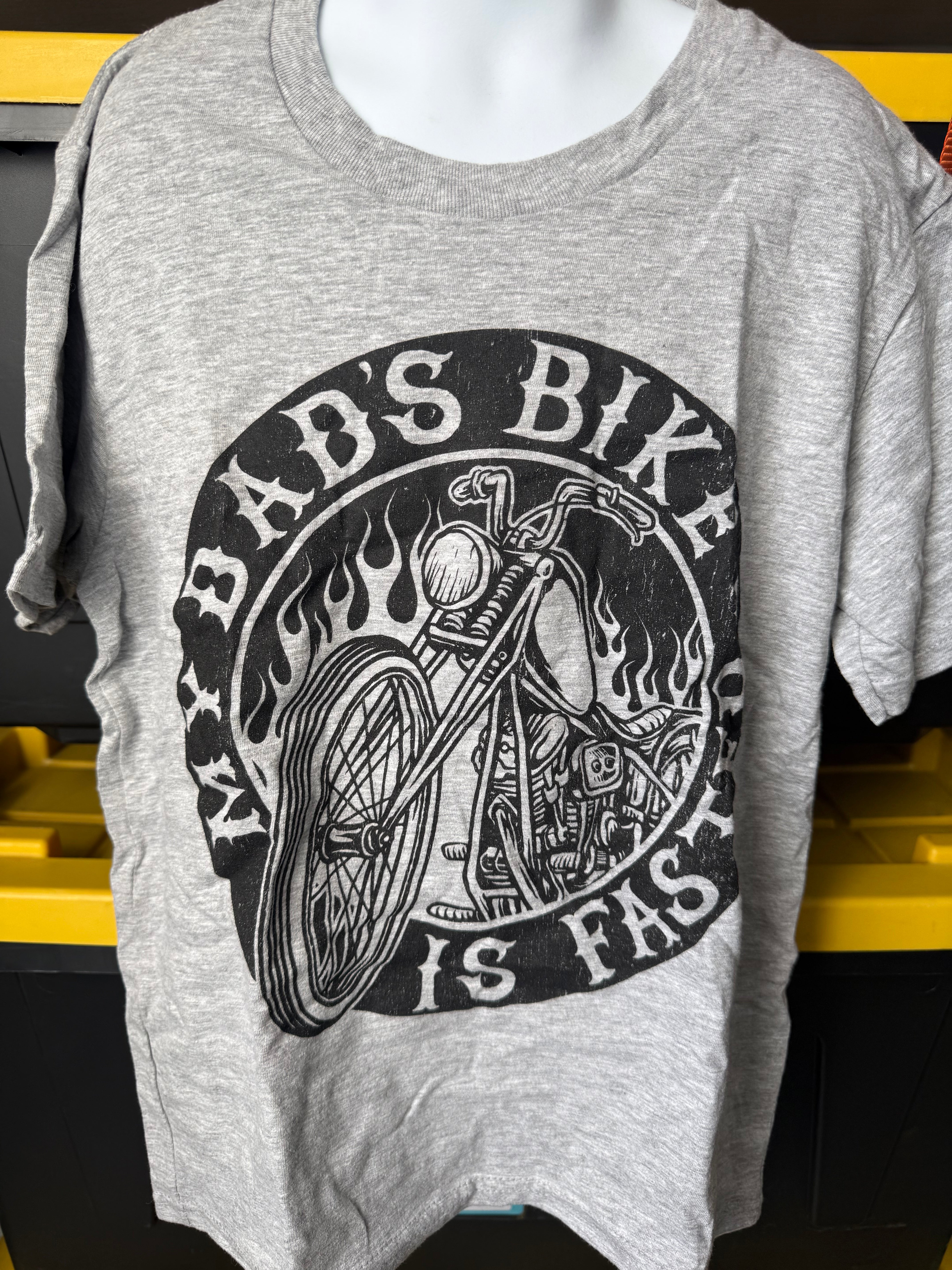 Kids Support My Dads Bikes Faster Tee Shirt