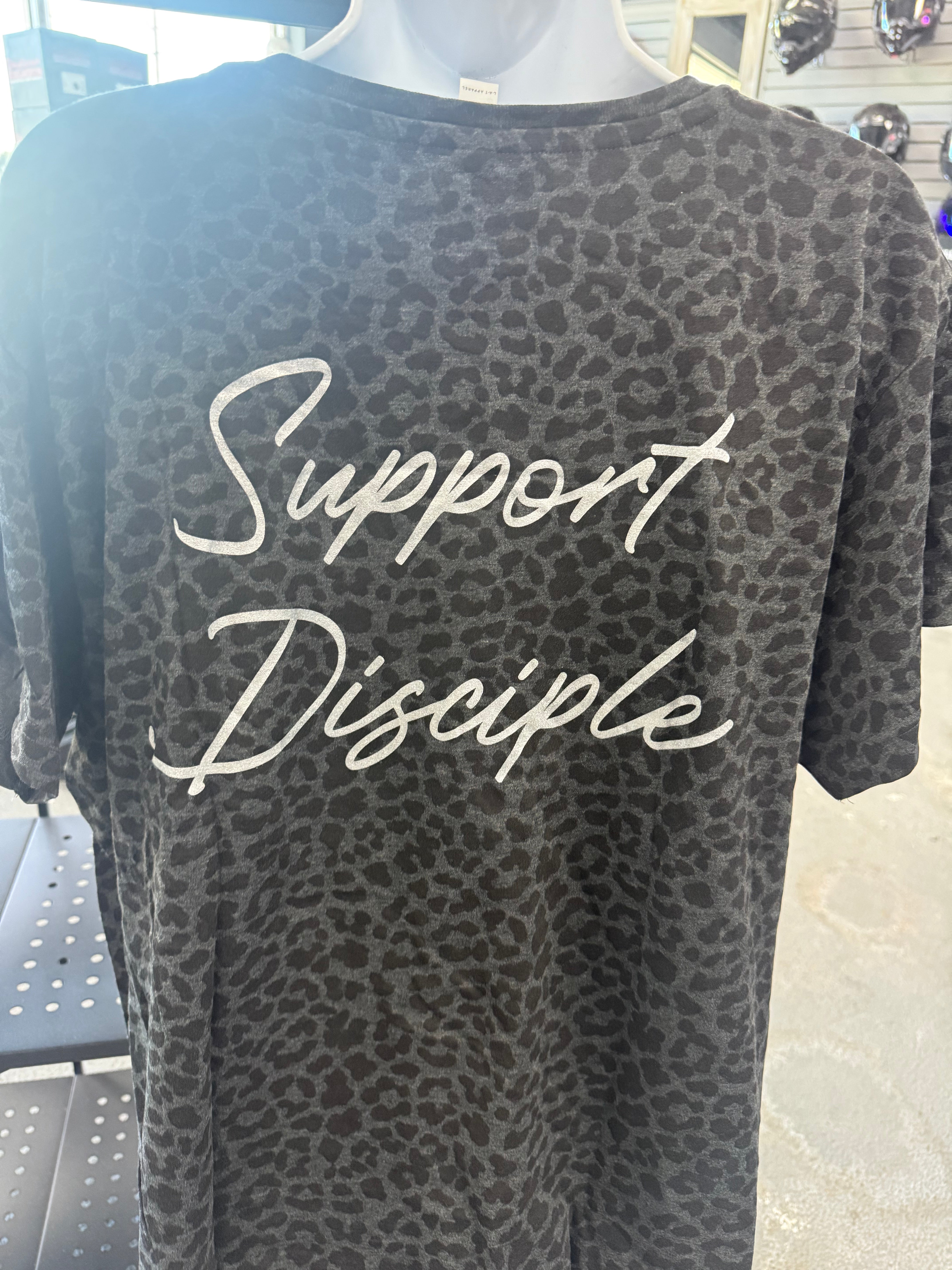 Ladies Sisters Keeper Leopard Print Tee Shirt