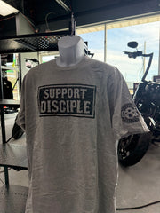 Support Disciple Bar Tee Grey