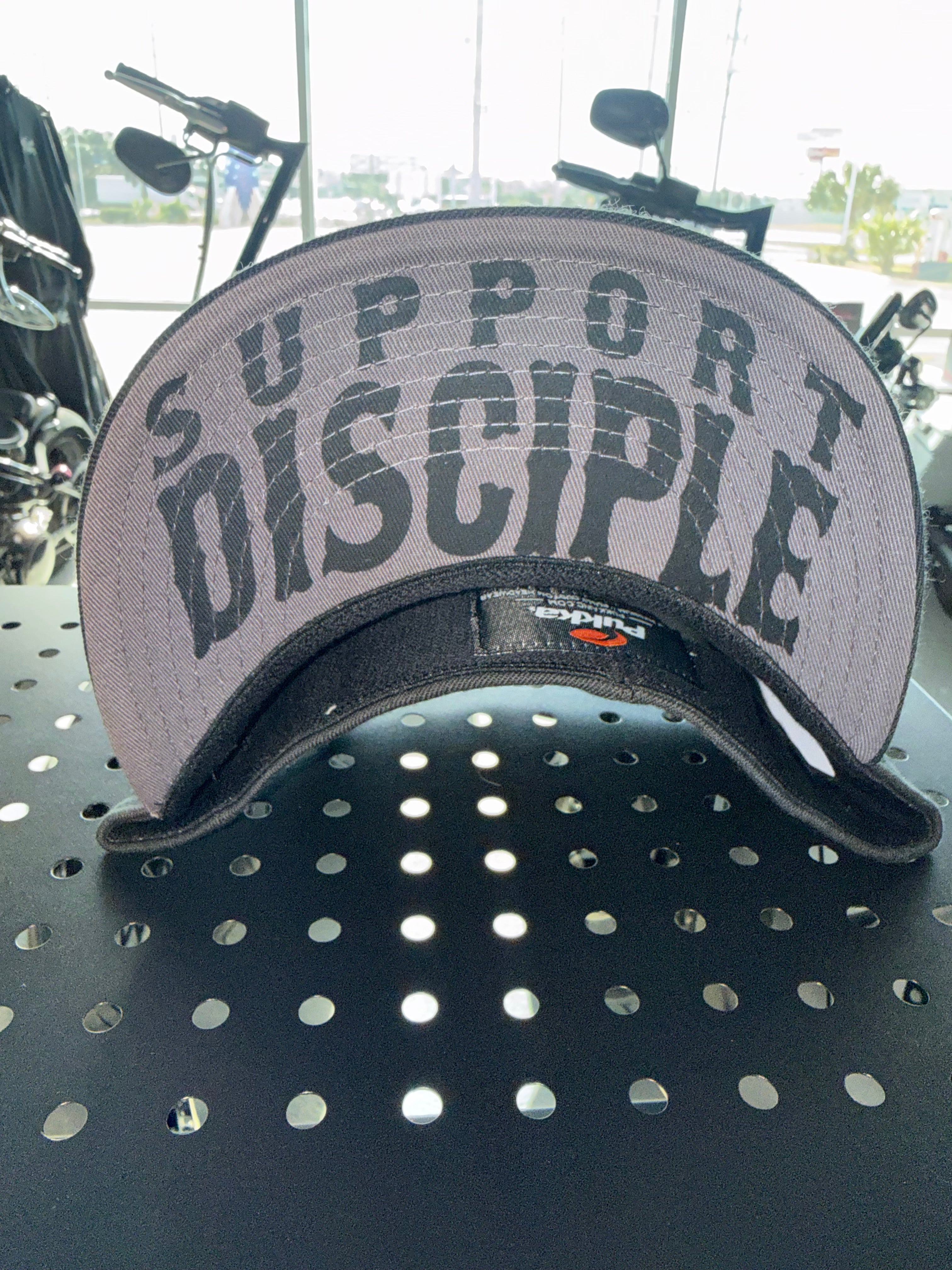 Support Lazarus Flatbill Flexfit Hat Black&Grey XXL