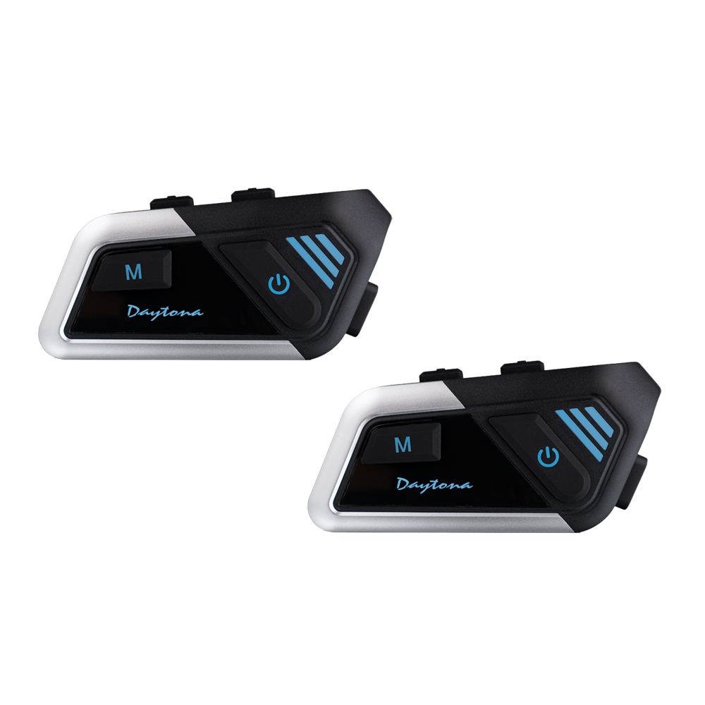 Daytona Helmets Motorcycle Bluetooth Headset - Motorcycle Communication System For All Types of Helmets - PAIR