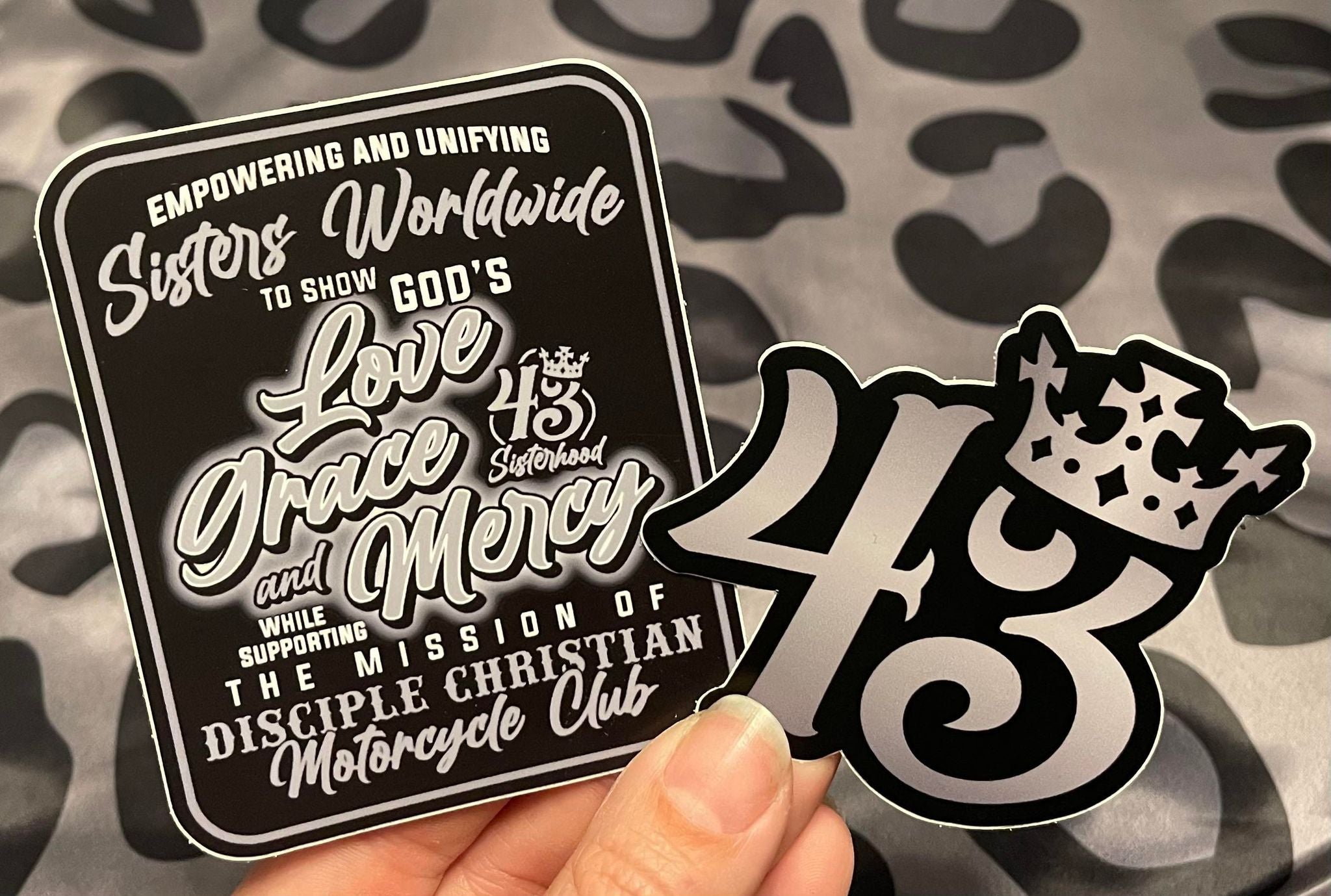 Ladies 43 Crown Logo Sticker and Mission Statement Sticker