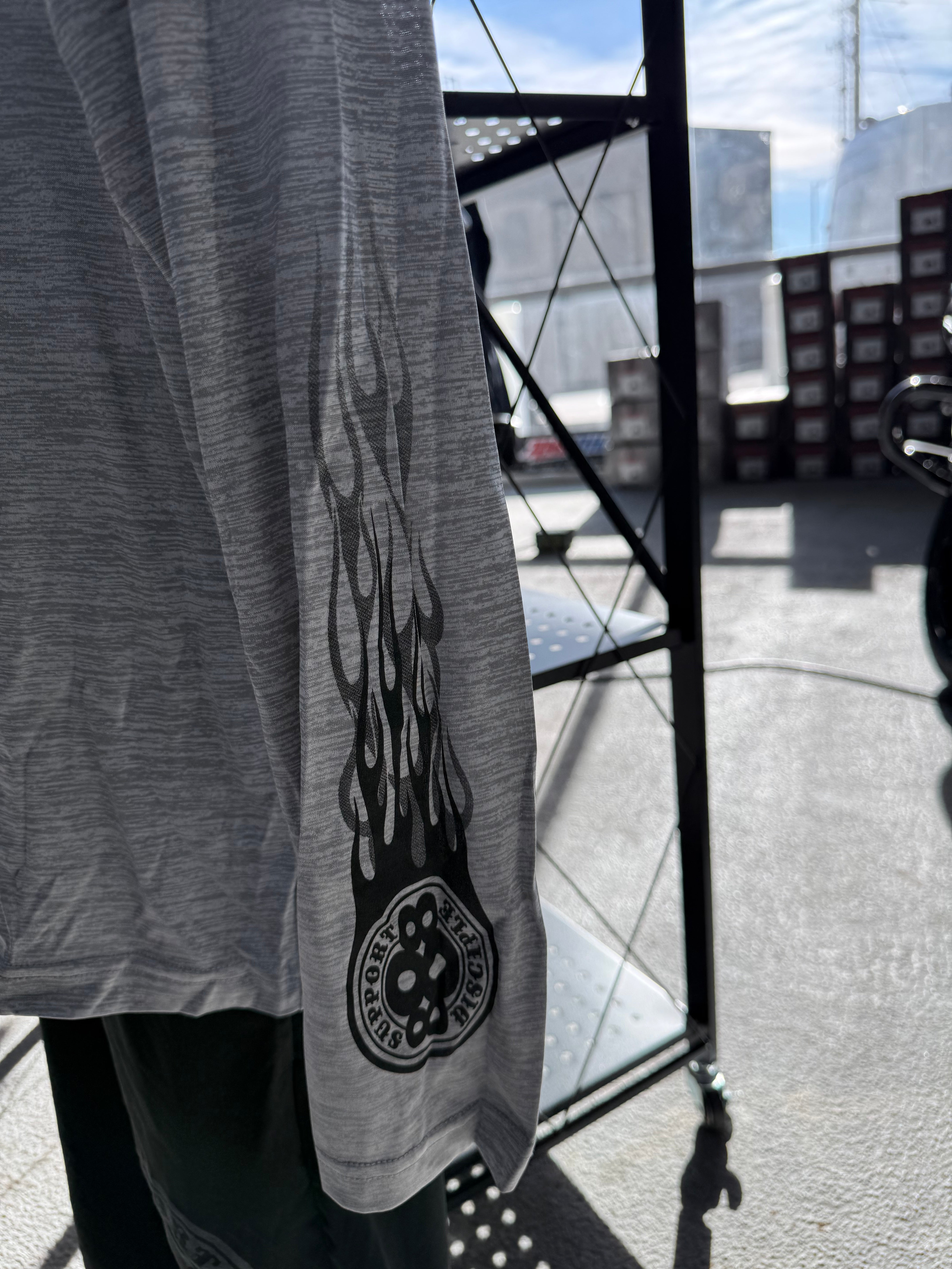 Support ‘Heavy Metal’ UV Long Sleeve Tee Grey