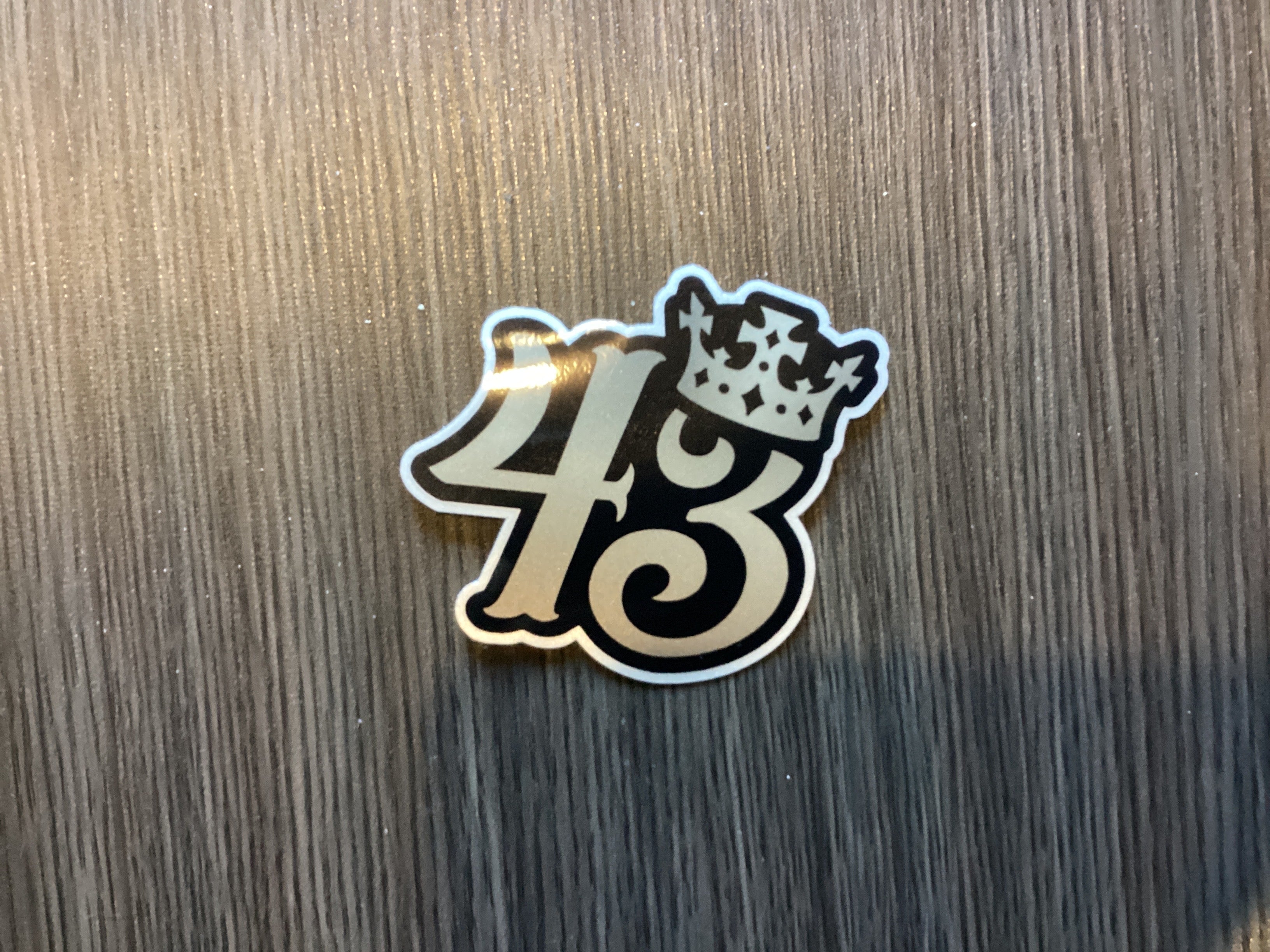 Ladies 43 Crown Logo Reflective Sticker