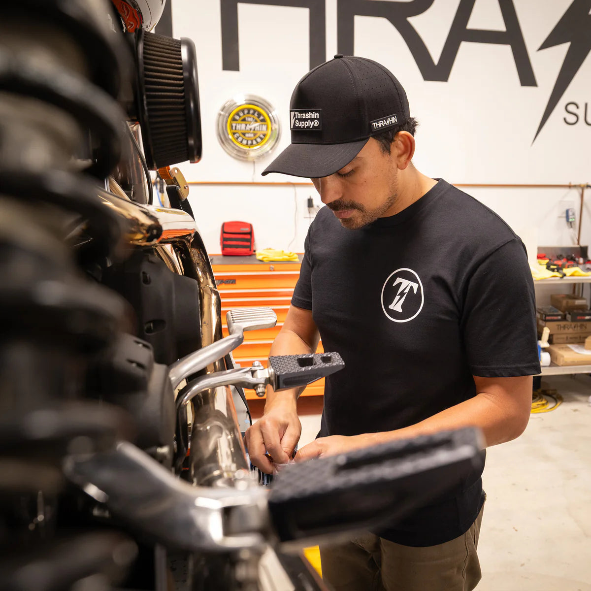 Thrashin Supply Co. Synthetic Tee -Black