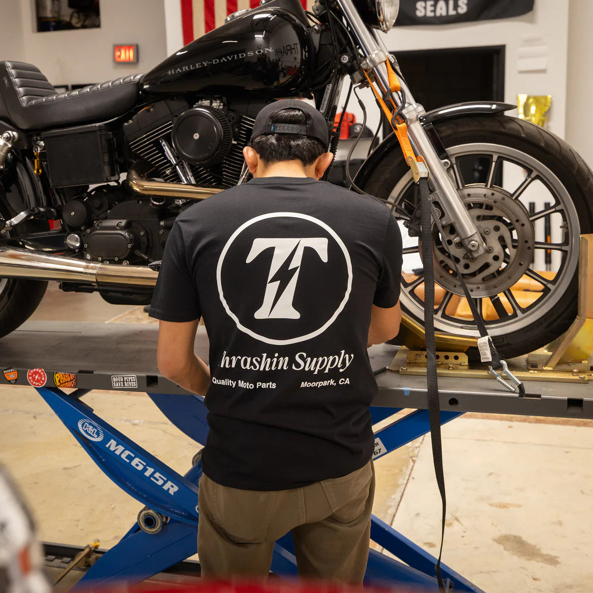 Thrashin Supply Co. Synthetic Tee -Black