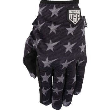 Thrashin Stars & Bolts Stealth Gloves (Black/Gray)