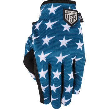 Thrashin Stars & Bolts Stealth Gloves (Red/Blue)