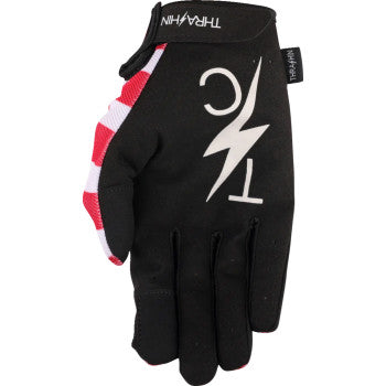 Thrashin Stars & Bolts Stealth Gloves (Red/Blue)