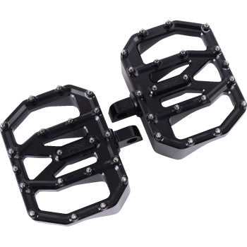 Thrashin Supply Co. Mini Aggressor Floorboards - Black - Rear