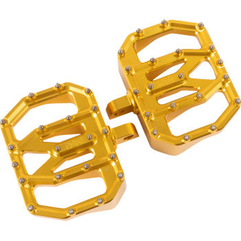 Thrashin Supply Co. Mini Aggressor Floorboards - Gold - Rear