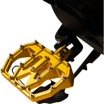 Thrashin Supply Co. Mini Aggressor Floorboards - Gold - Rear