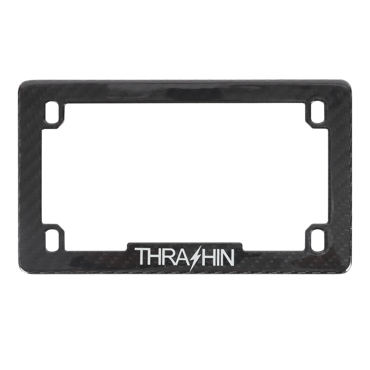 Thrashin Supply Co. Carbon Fiber License Plate Frame - Gloss Woven