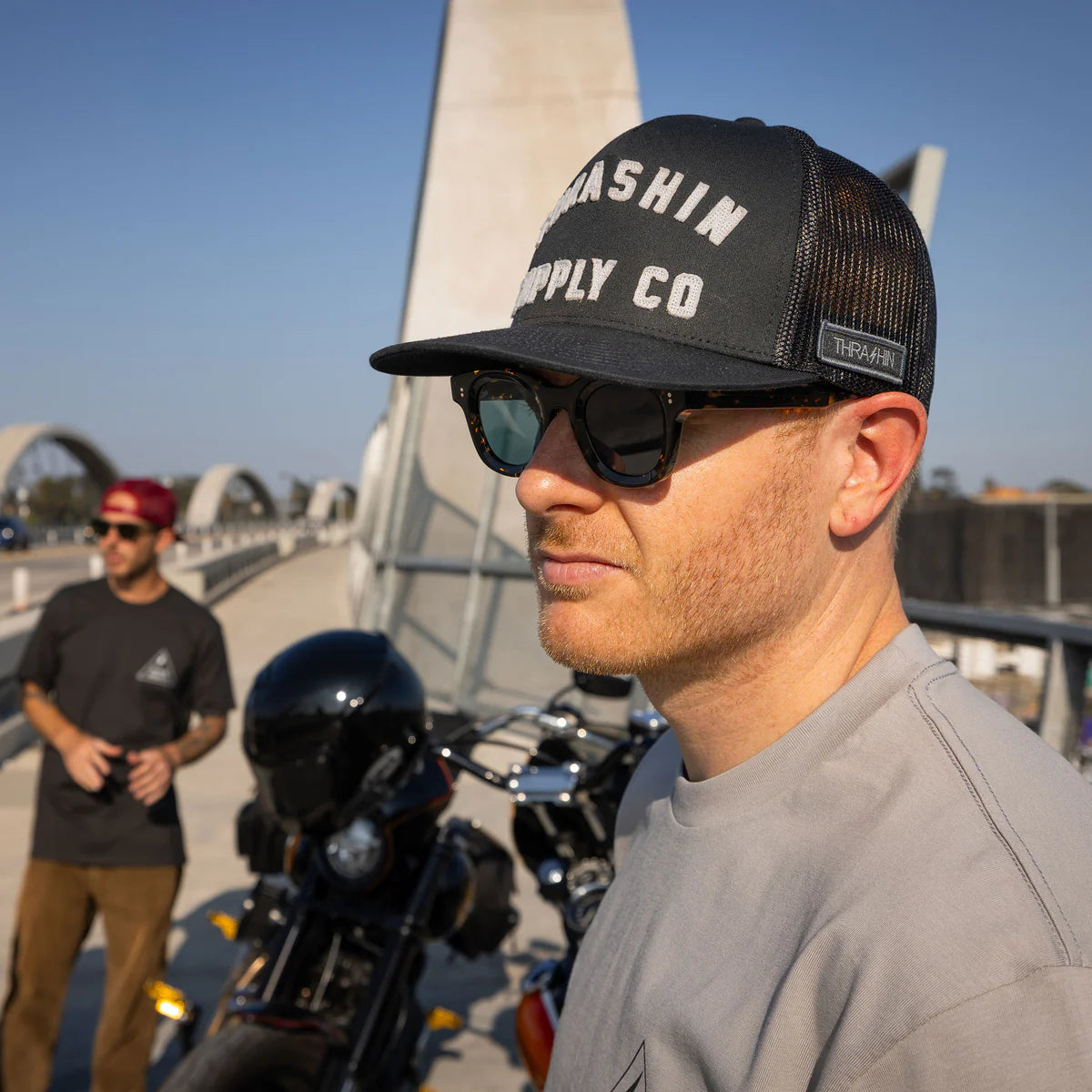 Thrashin Supply Co. Foundation Trucker Snapback - Black