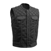 F.M.C. Downside Moto Mesh Men's Motorcycle Vest - Black