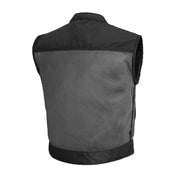 F.M.C. Lowrider Moto Mesh Men's Motorcycle Vest - Black & Grey