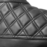 F.M.C. Downside Men's Motorcycle Leather Vest - Black