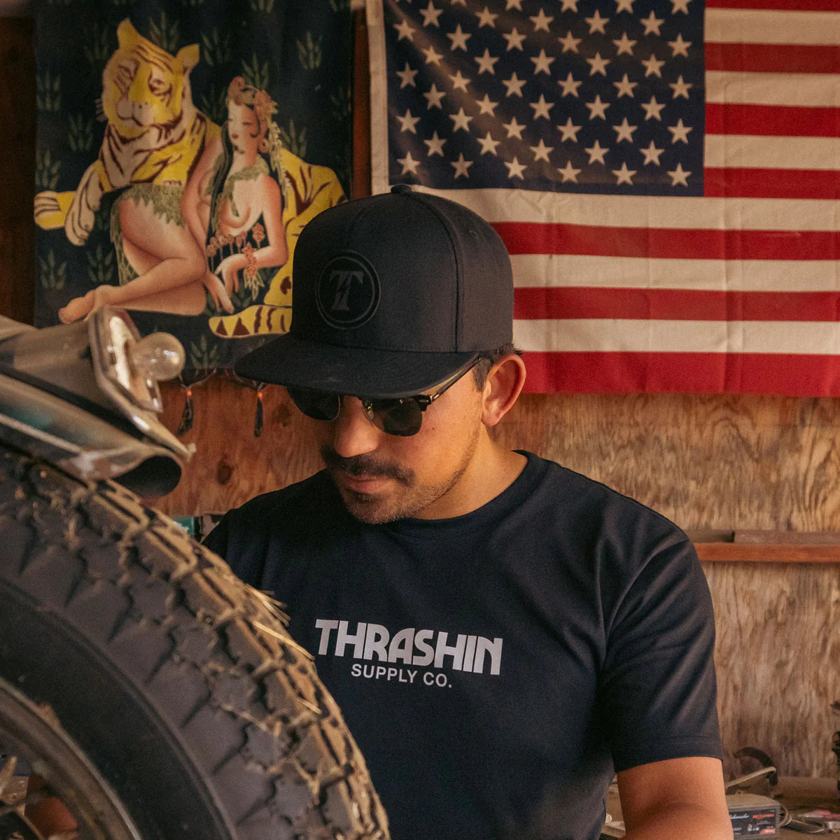 Thrashin Synthetic SnapBack - Black