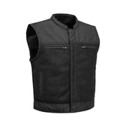 F.M.C. Lowrider Moto Mesh Men's Motorcycle Vest -BLACK