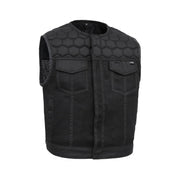 F.M.C. Lowside Hornet Moto Mesh Men's Club Style Vest-BLACK