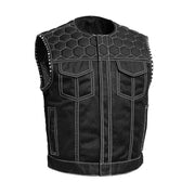 F.M.C. Lowside Hornet Moto Mesh Men's Club Style Vest-Black/White
