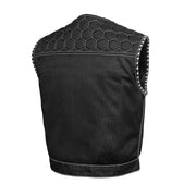 F.M.C. Lowside Hornet Moto Mesh Men's Club Style Vest-Black/White
