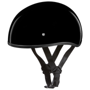 DOT Approved Daytona Skull Cap Half Shell Motorcycle Helmet - Beanie Style for Motorcycles, Cruisers, Scooters, and Mopeds W/O Visor- Hi-Gloss Black