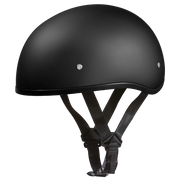 DOT Approved Daytona Skull Cap Half Shell Motorcycle Helmet - Beanie Style for Motorcycles, Cruisers, Scooters, and Mopeds W/O Visor- Dull Black